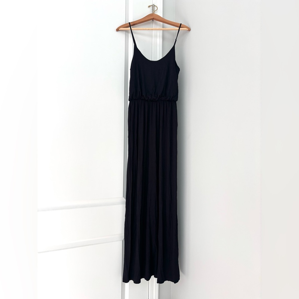 All In Favor Nordstrom Maxi Dress Sleeveless Bloused Bodice Black Knit Women’s S